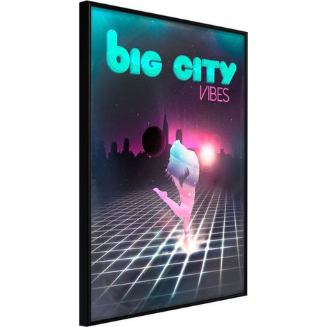 Affiche Murale Encadrée "Night Fever" 30 x 42 cm Noir
