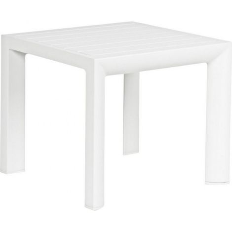 Tavolino da caffe "Cruise" per lettino da esterno e giardino 40 cm in alluminio -Bianco (1/5)