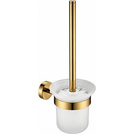 Porte-balai et brosse WC 115 × 145 × 340 mm Acier Inox 304 Doré Brossé PVD Mural 12,5 × 12,5 × 41 cm 795 g – Livraison gratuite (1/3)