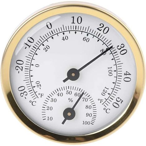 Thermomètre Intérieur Analogique Hygromètre - Affichage Température/Humidité (1/4)