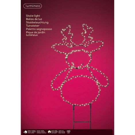 Renna Metallo Con 280 Led Esterno H47Cm Colore Nero ... (1/2)