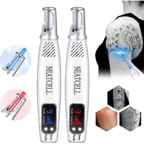 Stylo laser picoseconde pour le traitement des tatouages, cicatrices, grains de beauté et taches de rousseur, acné et pigmentation cutanée. Coffret cadeau d'instruments de beauté portable (lumière rou