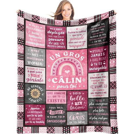 Cadeau Femme, Cadeau Anniversaire Femme - Plaid Remplie Motivation (1/5)