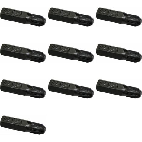 10 Stück PZ3 Kreuz Bit 25mm Kreutz Bits aus S2 Stahl 10er Pack (1/3)
