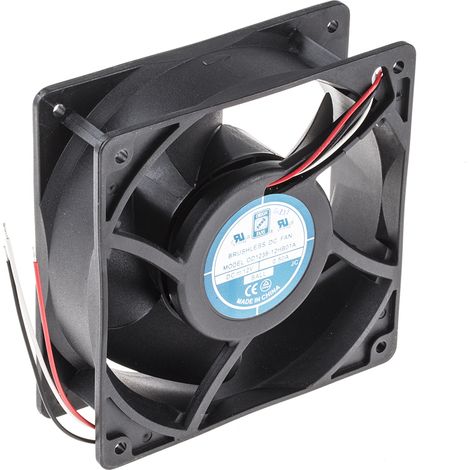 Ventilateur axial RS PRO 12 V dc, 178.4m³/h, 120 x 120 x 38mm, 6W ( Prix pour 1 ) (1/2)