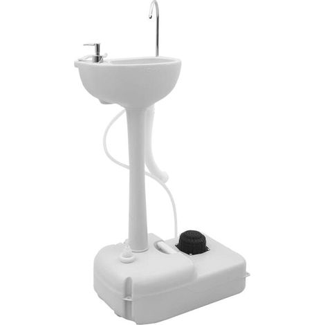 Lavabo de camping, gris, 50,5 x 33 x 103 cm (1/5)