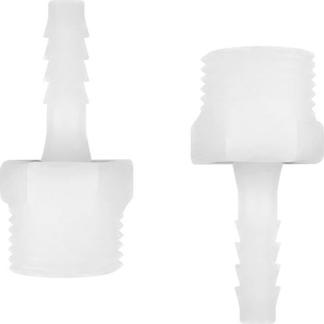 Lot de 2 Raccords Réducteurs de Tuyau en Plastique, 6mm OD Cannelé x G1/2 Mâle, Adaptateur de Connecteur pour Aquarium Fish Tank (1/5)