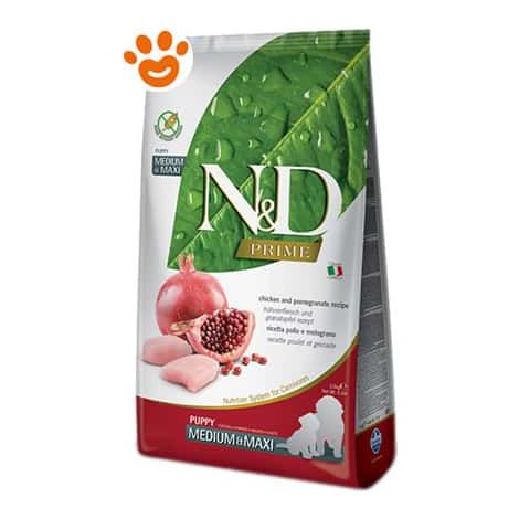 Farmina Dog N&D Prime Puppy Medium Maxi Grain Free Pollo e Melograno - Farmina Dog N&D Prime Puppy Medium Maxi Grain Free Pollo e Melograno - Sacco Da 12 Kg