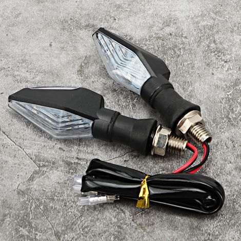 Lot de 2 feux clignotants bicolores à 12 LED pour motos, scooters et quads (MK-024) (1/5)