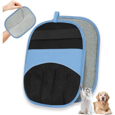 Gant pour Enlever Les Poils d'animaux, Lavable Gant Poil Chat Et Chiens, Réutilisable Ramasse Poils Animaux pour Vêtements, Meubles, Canapés (1/5)