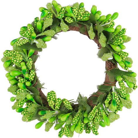 Supports de bougies décoratifs - Lot de 4 porte-bougies factices verts pour couronne et centre de table, accessoires créatifs (1/5)