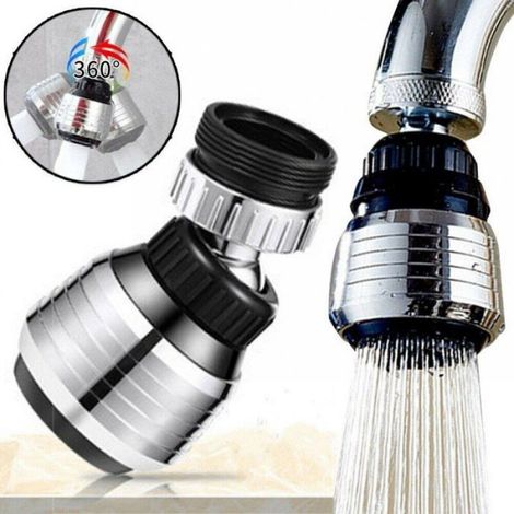 Embout Robinet Pivotant 360° - Filtre Économiseur D'eau Pour Robinet Cuisine - Compatible Diamètre Intérieur 21 mm - 1 Pièce (1/4)