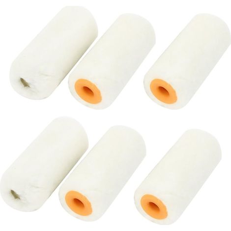 6pcs Haus Boden Wanddekoration Manchons à roulettes Blanc 2'' Länge (1/2)