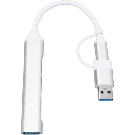 USB C à USB Hub USB C Hub Multiport Adapter Type C et USB vers 4xUSB Hub pour lecteur USB de souris informatique cable (1/4)