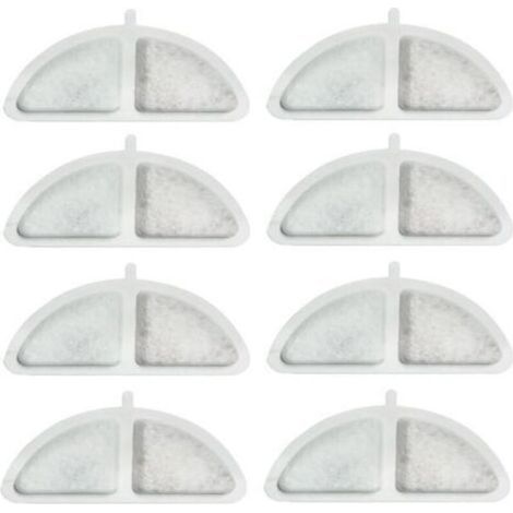 Filtre pour fontaine à eau pour chats – Lot de 8 pièces avec filtration triple (résine + charbon actif), compatible tous modèles (1/5)
