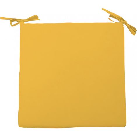 Dessus de chaise outdoor imperméabilisé 40x40X5 cm ALIX jaune radieux, par Soleil d'ocre