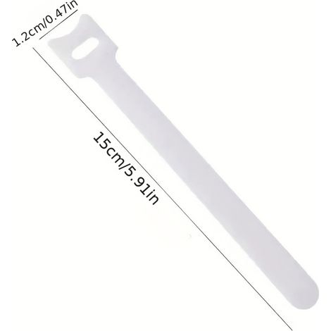 Lot de 10 attaches-câbles à velcro, sangles adhésives en nylon résistant pour organiser les câbles de données (1/5)