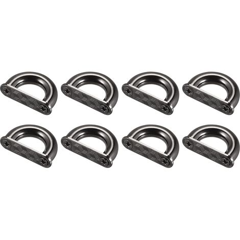 8 pièces Geldbörsenriemenringe, 27 mm, einschraubbarer, abnehmbarer D-Ring, Metallschäkel, (1/4)