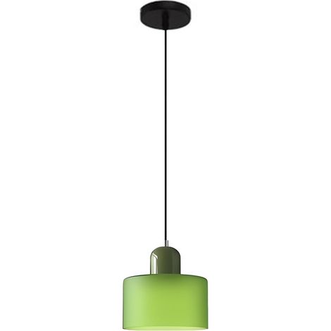 Suspension Verre Coloré Petite Moderne pour Chambre Îlot de Cuisine Salon Couloir Salle à Manger Luminaire (Vert mat) (1/5)