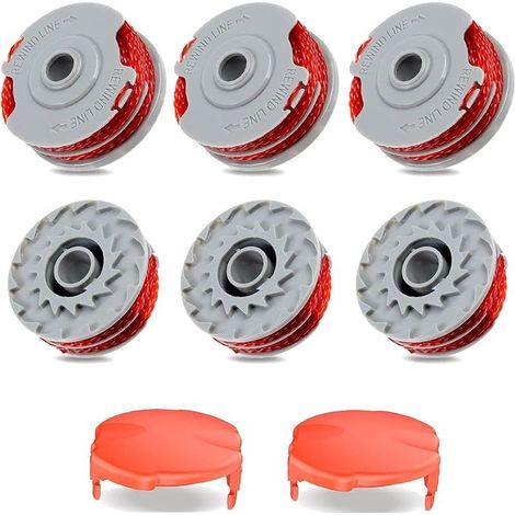 Spulen Trimmerfaden für Flymo FLY021 513937190, doppelte Standard-Nylonspule mit automatischer Zuführung, mit 2 Kappen, Ersatzspule für Flymo Contour XT/500E/500 XT/Trim (1/5)