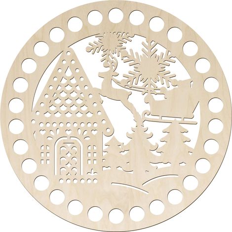 Base per cestino in compensato rotondo da 15 cm con fondo in legno, ideale per borse fai da te. (1/5)