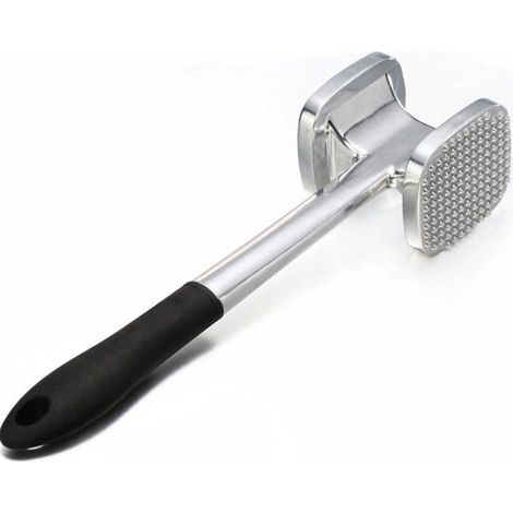 Attendrisseur à viande en aluminium 28 cm Extra lourd Excellente adhérence Attendrisseur à viande Maillet à vi Étiquette (1/4)