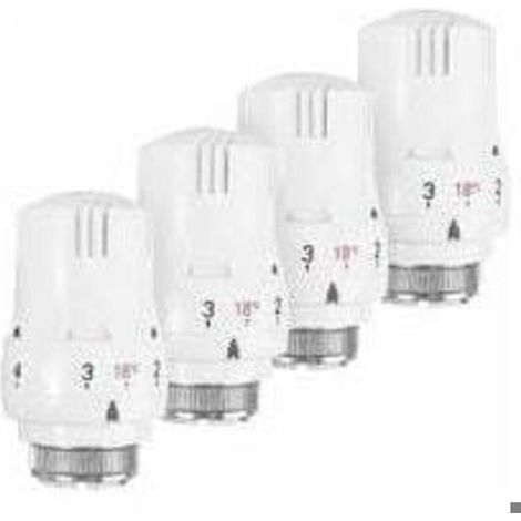 Têtes thermostatiques pour radiateur - - Lot de 4 - M30 x 1,5 - 5 niveaux de réglage - Fonction antigel ODIPIE (1/4)