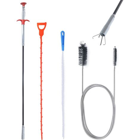 4 Pièces 45/50/155cm Deboucheur Canalisation, Pince à Griffes Flexible, Déboucheur évier multifonctionnel, Kit de Furet canalisation réutilisable pour évier de cuisine, baignoire, WC, égout (1/5)