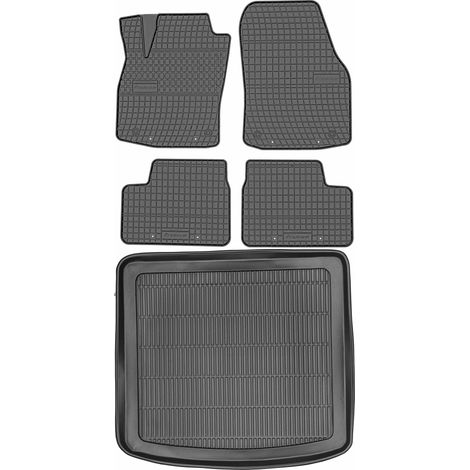 Juego de alfombrillas de goma para coche y maletero para Opel Astra III H Kombi (2004-2009).