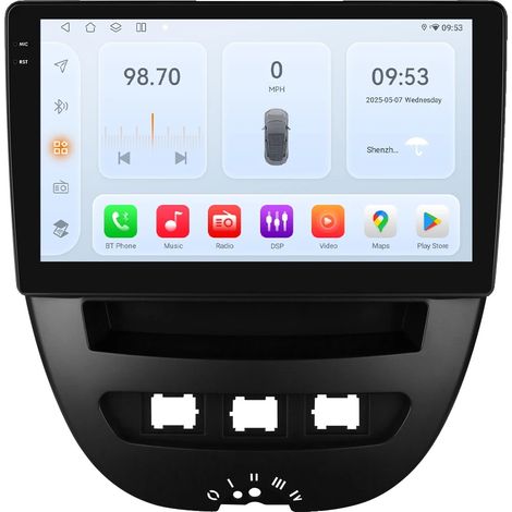 Autoradio multimediale con touchscreen, compatibile con modelli Peugeot, Citroën e Toyota dal 2005 al 2014, QS8 (1/2)