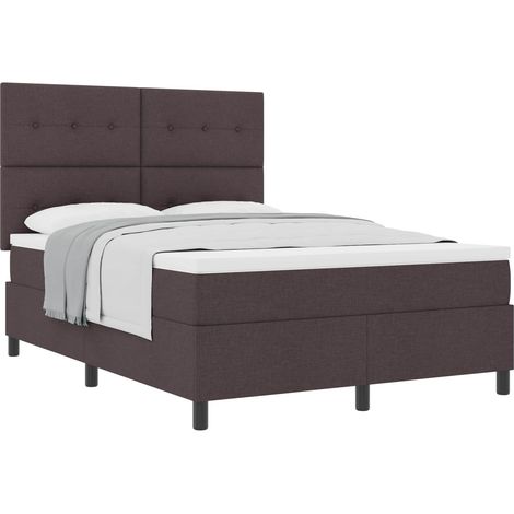 Maison Exclusive - Boxspringbett mit Matratze Dunkelbraun 160 x 2
