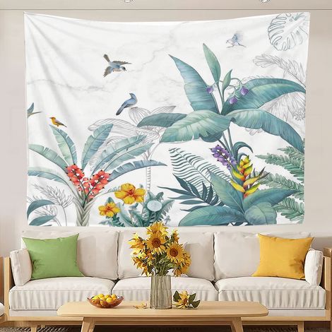 Tapisseries tendance pour la décoration de la chambre à coucher - Tissu d'ameublement pour le lit et la maison 100x75cm (1/5)