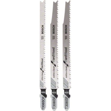 Bosch Professional Lames de scie sauteuse, set de 3 pièces T 308 BF (1/3)