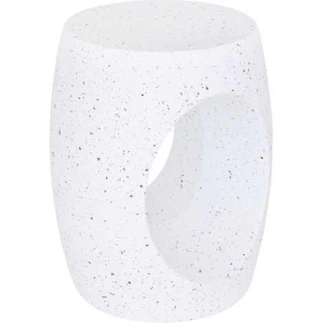 Table café totem "Narlon" diamètre 38 cm blanc Atmosphera