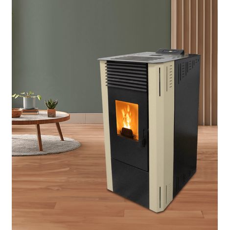 FABRICALOR ESTUFA DE PELLETS CLASSIC PLUS 12 MARFIL VENTILADA (1/3)