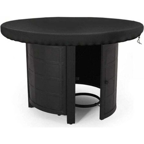 Round protective cover for hob, waterproof, UV-resistant 420D, for cooktop and griddle, black (diameter 100 cm)