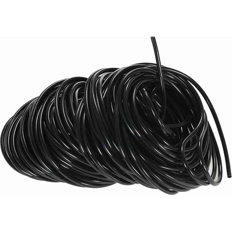Tuyau d'arrosage de 50 m, diamètre 4/7 mm, pour système d'irrigation goutte à goutte, idéal pour jardin, pelouse, terrasse et plantes. Alimentation en eau. (1/5)