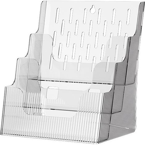 Organiseur de bureau multifonctionnel transparent, porte-dossiers à plusieurs niveaux pour bureau, étude ou résidence étudiante. (1/5)