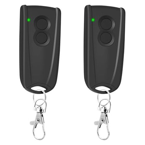 Paquete de 2 transmisores manuales de repuesto para EcoStar RSC2 433, control remoto para puerta de garaje de 433,92 MHz y 4 canales, compatible con Hormann EcoStar Liftronic 500/700/800 y Portronic D