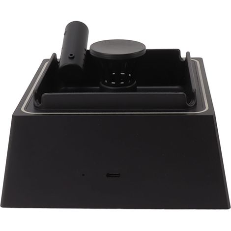 Purificateur d'air 2 en 1 avec cendrier intégré, antidérapant, 1200 mAh, léger, USB Type-C, sans fumée, pour bureau ou intérieur (noir). (1/5)