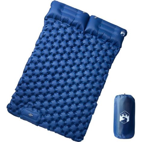 Matelas de camping autogonflant double avec oreiller (1/5)