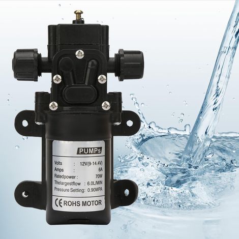 12 V 70 W 6 l/min Gleichstrom-Selbstansaugende Hochdruck-Membranpumpe mit doppelseitigem Gewinde (1/5)