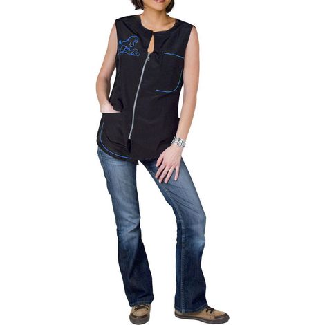 Blouse Carina sans manches Bleue Taille : XXL