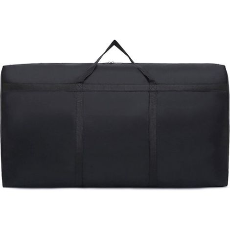 Bolsas de almacenamiento grandes impermeables de 90 l, color negro, plegables, para ropa, viajes o mudanzas (negro)