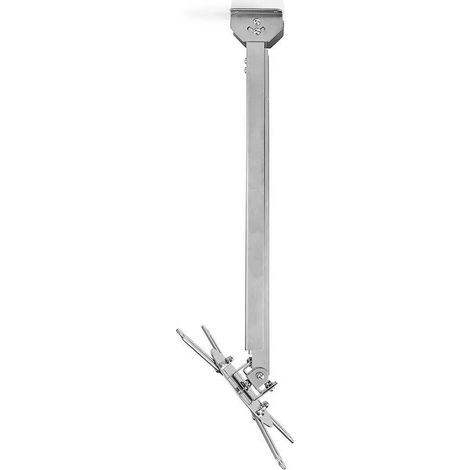 Soporte para proyector totalmente ajustable 10 kilos giratorio inclinable acero plata