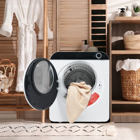 Sèche-linge à évacuation, en acier inoxydable, 3 kg , 830 W, filtration multiple, 4 programmes, montage mural [classe G]