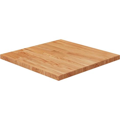 Dessus de table carré Marron clair50x50x2,5 Bois chêne traité (1/4)