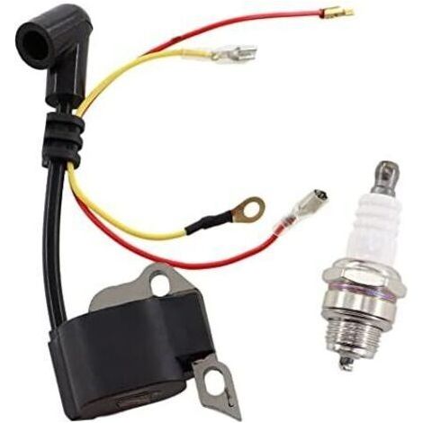 Bobine d'allumage avec bougie pour tronçonneuse STIHL 017 018 MS170 MS180 – Remplacement 1130 400 1302 – Performance fiable (1/5)