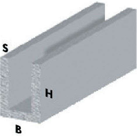 PROFILO CROMO H.200 CM CANALINO U 10X15X1- ARCANSAS- 5,0 pz