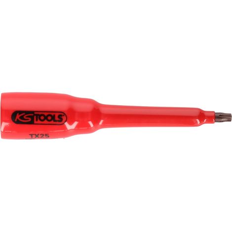 KS Tools 3/8 Bit-Stecknuss mit Schutzisolierung für TX-Schrauben, T25, lang (1/3)